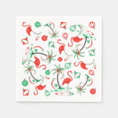 Red Christmas Flamingo Multi napkin paper Servet (Voorkant)