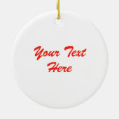 Red Christmas Flamingo Text ornament round (Achterkant)