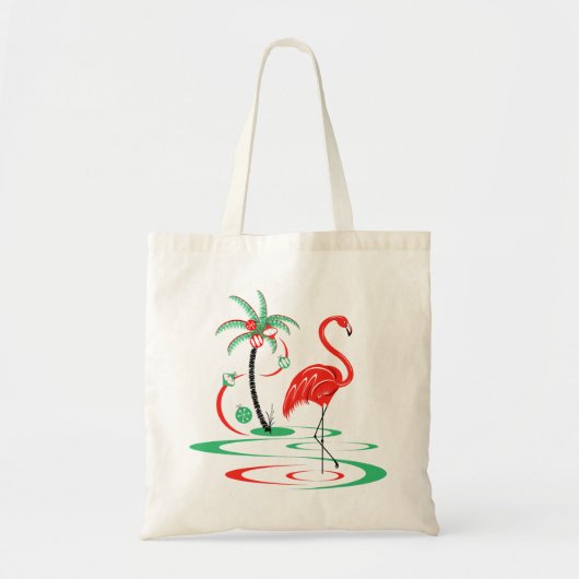 Red Christmas Flamingo tote Bag (Voorkant)