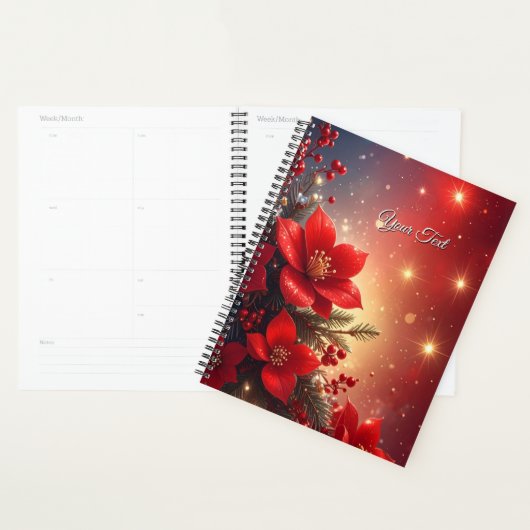 Red Christmas Floral Holiday Planner (Display)
