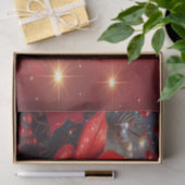 Red Christmas Floral Holiday Tissue Paper Tissuepapier (Geschenk)