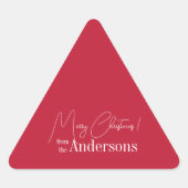 Red Christmas from Family Name Sticker (Voorkant)