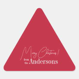 Red Christmas from Family Name Sticker