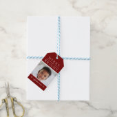 Red Christmas Gift Tag Cadeaulabel (Met Touw)