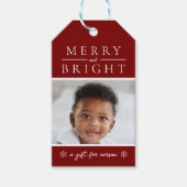 Red Christmas Gift Tag Cadeaulabel (Voorkant)