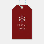Red Christmas Gift Tag Cadeaulabel (Achterkant)