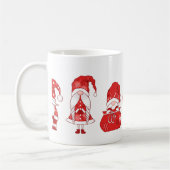 Red Christmas Gnomes with Santa Sack Koffiemok (Links)