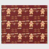 red Christmas  happy day and Christmas stocking Cadeaupapier (Vlak)