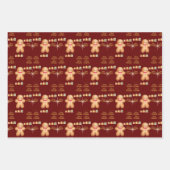 red Christmas  happy day and Christmas stocking Inpakpapier Vel (Voorkant 3)