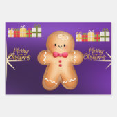 red Christmas  happy day and Christmas stocking Inpakpapier Vel (Voorkant 2)