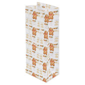 red Christmas  happy day and Christmas stocking Wijn Cadeautas (Achterkant Gekanteld)