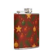 Red Christmas Hip Flask – Classic Holiday Gift Heupfles (Rechts)