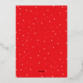 Red Christmas Holiday Luxury Real Folie Uitnodiging (Achterkant)