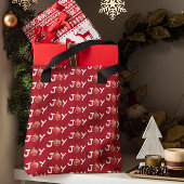Red Christmas Joy Canvas tas