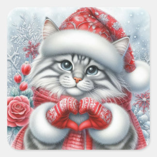 Red Christmas Love Sticker