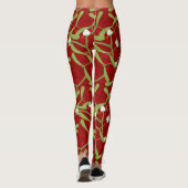red christmas mistletoe leggings (Achterkant)
