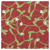 red christmas mistletoe stof (Close Up)