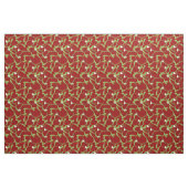 red christmas mistletoe stof (Fat Quarter)