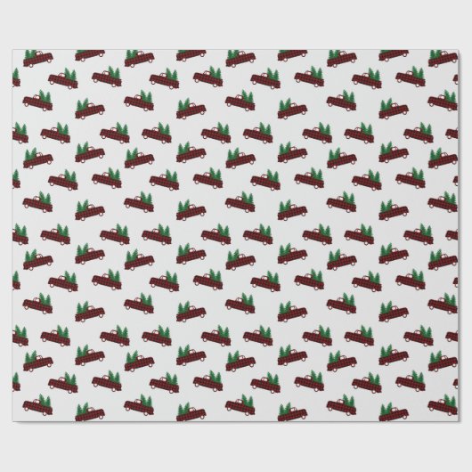 Red Christmas Pattern  Cadeaupapier (Vlak)