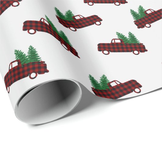 Red Christmas Pattern  Cadeaupapier (Rol Hoek)