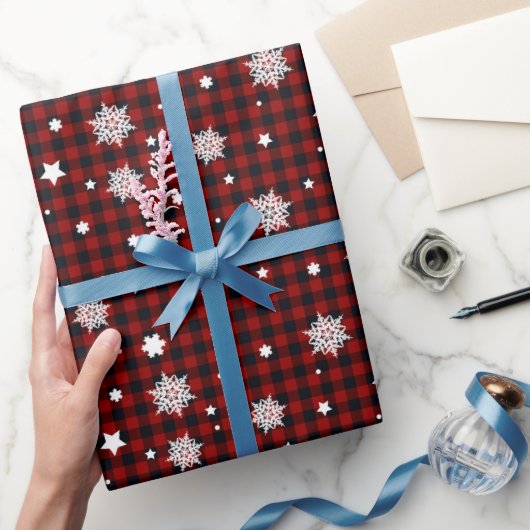 Red Christmas Pattern  Cadeaupapier (Geschenken)