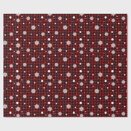 Red Christmas Pattern Cadeaupapier (Vlak)