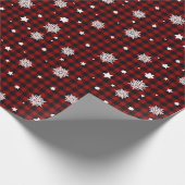 Red Christmas Pattern Cadeaupapier (Hoek)