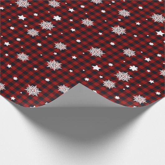 Red Christmas Pattern  Cadeaupapier (Hoek)