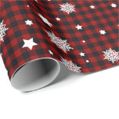 Red Christmas Pattern  Cadeaupapier (Rol Hoek)