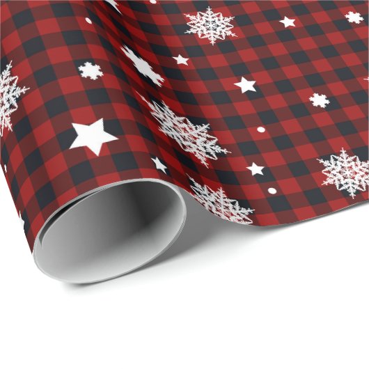 Red Christmas Pattern  Cadeaupapier (Rol Hoek)