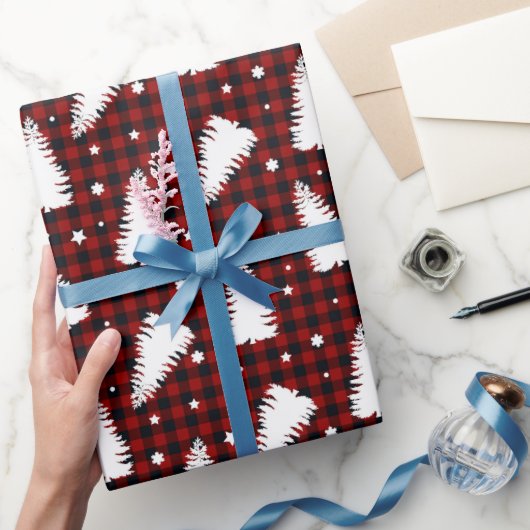Red Christmas Pattern  Cadeaupapier (Geschenken)