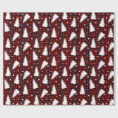 Red Christmas Pattern  Cadeaupapier (Vlak)