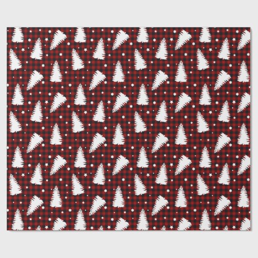 Red Christmas Pattern  Cadeaupapier (Vlak)