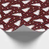 Red Christmas Pattern Cadeaupapier (Hoek)