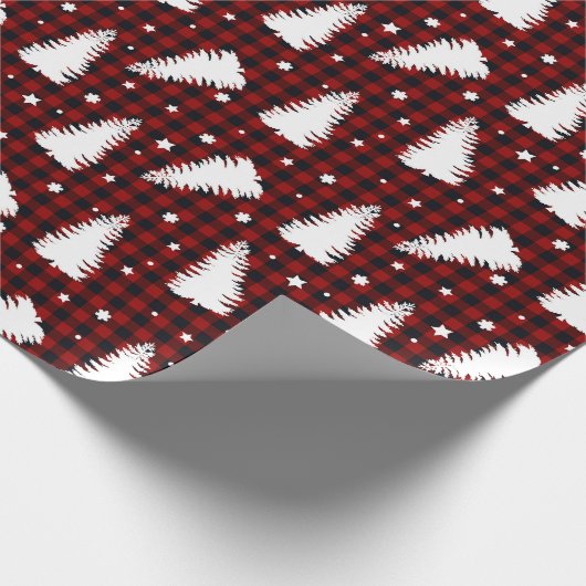 Red Christmas Pattern  Cadeaupapier (Hoek)