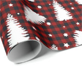 Red Christmas Pattern  Cadeaupapier (Rol Hoek)