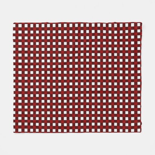 Red Christmas Pattern Fleece Blanket Deken (Voorkant (Horizontaal))