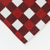 Red Christmas Pattern Fleece Blanket Deken (Hoek)
