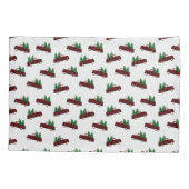 Red Christmas Pattern Fleece Blanket Kussensloop (Achterkant)