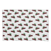 Red Christmas Pattern Fleece Blanket Kussensloop (Voorkant)