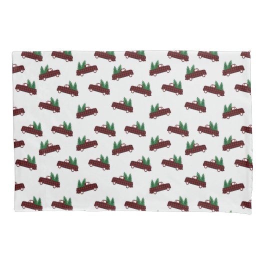 Red Christmas Pattern Fleece Blanket Kussensloop (Voorkant)