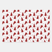 Red Christmas Pattern  Inpakpapier Vel (Voorkant)