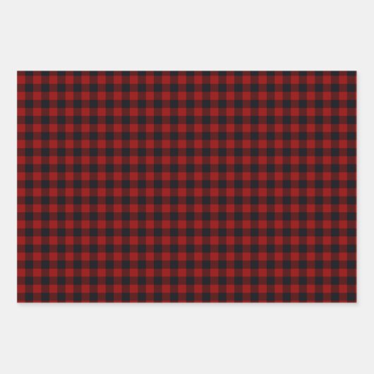 Red Christmas Pattern  Inpakpapier Vel (Voorkant 3)