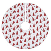 Red Christmas Pattern Kerstboom Rok (Voorkant)