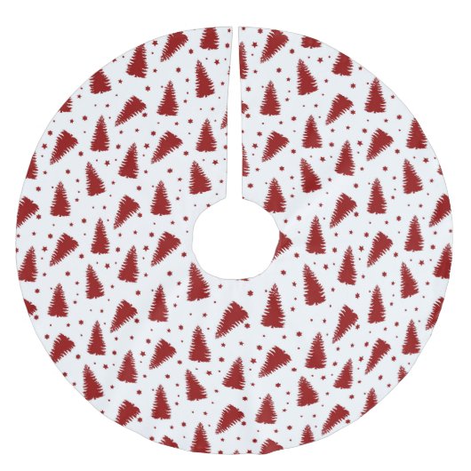 Red Christmas Pattern  Kerstboom Rok (Voorkant)