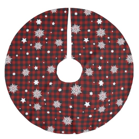 Red Christmas Pattern  Kerstboom Rok (Voorkant)