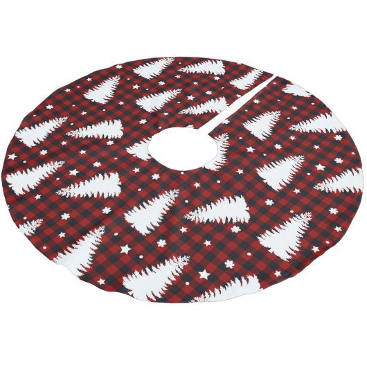 Red Christmas Pattern  Kerstboom Rok (Gekanteld)