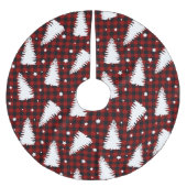 Red Christmas Pattern  Kerstboom Rok (Voorkant)