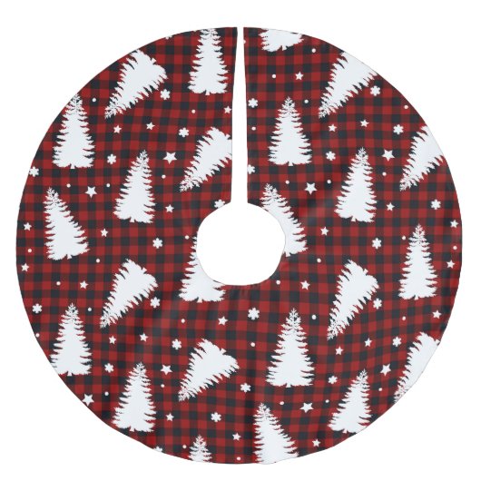 Red Christmas Pattern  Kerstboom Rok (Voorkant)