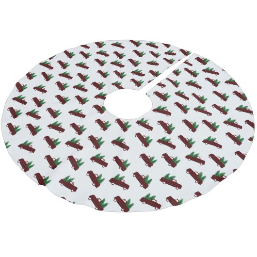 Red Christmas Pattern  Kerstboom Rok (Gekanteld)